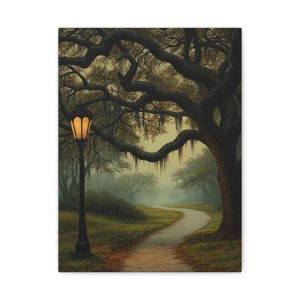 Savannah Live Oak Tree Trail Canvas Art Print - 8 sizes available